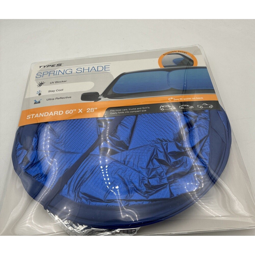 New Type S Standard Fashion Reversible Spring Sunshade Blue/Silver